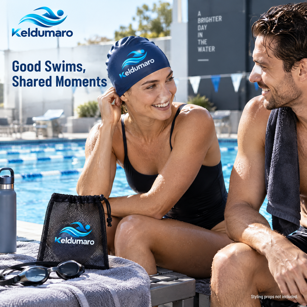 Keldumaro™ High-Stretch Silicone Swim Cap