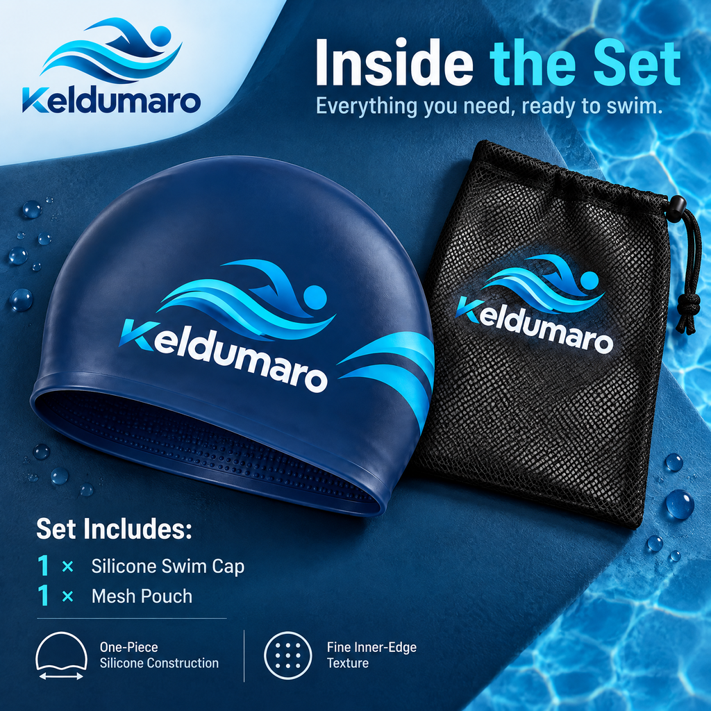 Keldumaro™ High-Stretch Silicone Swim Cap