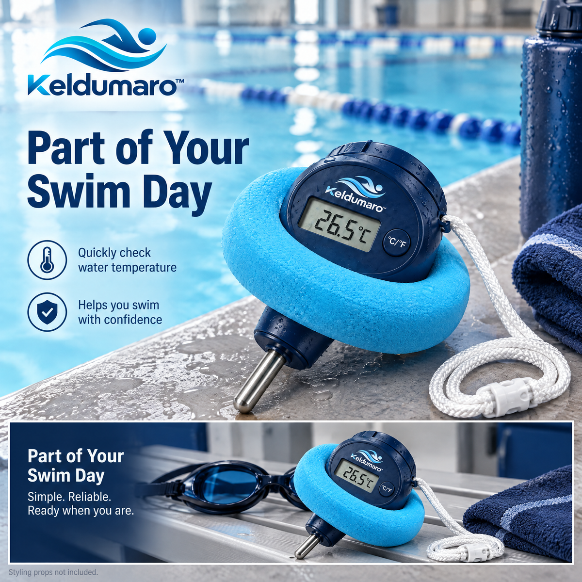 Keldumaro™ Mini Digital Floating Pool Thermometer