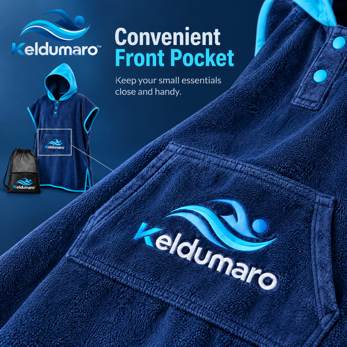 Keldumaro™ Portable Pool Changing Towel Poncho