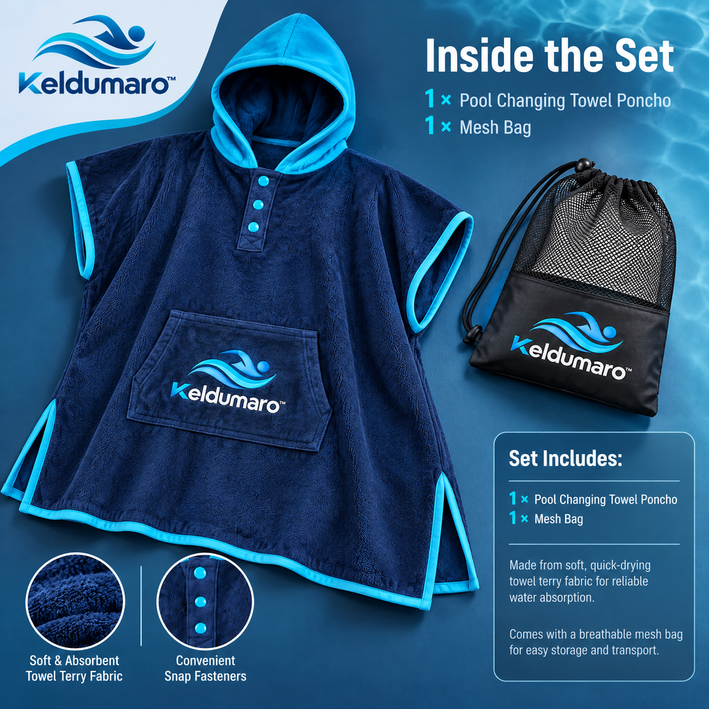 Keldumaro™ Portable Pool Changing Towel Poncho