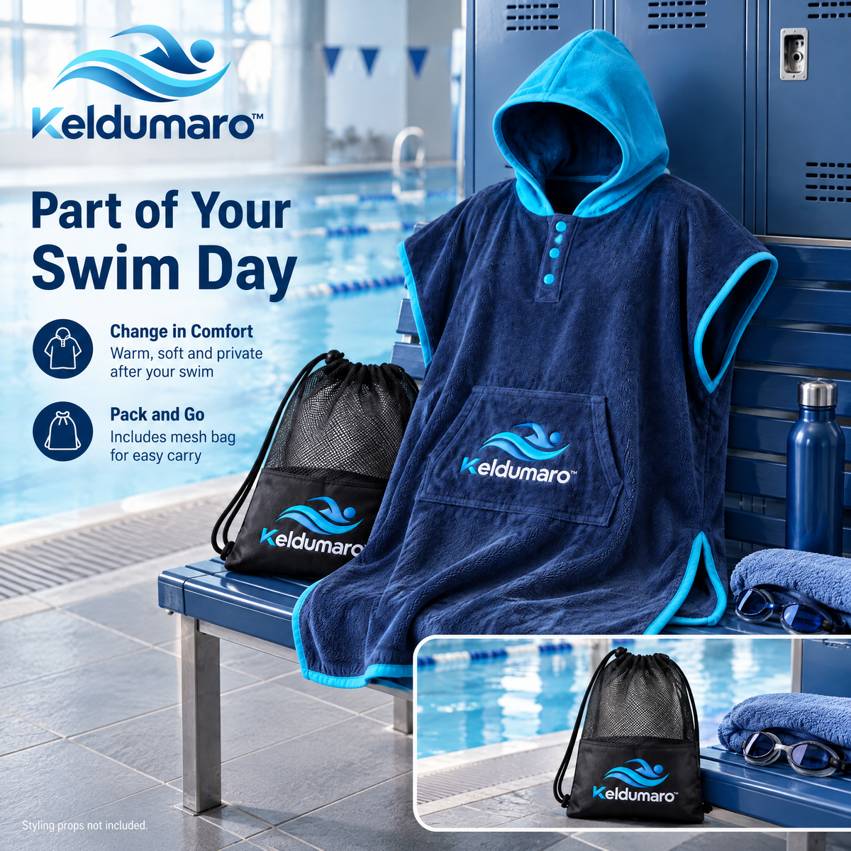 Keldumaro™ Portable Pool Changing Towel Poncho