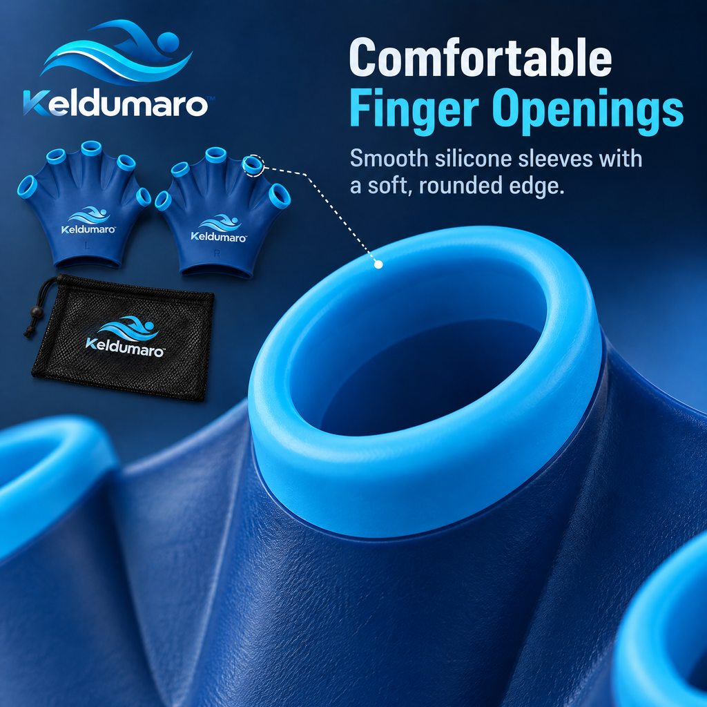 Keldumaro™ Silicone Swim Paddles