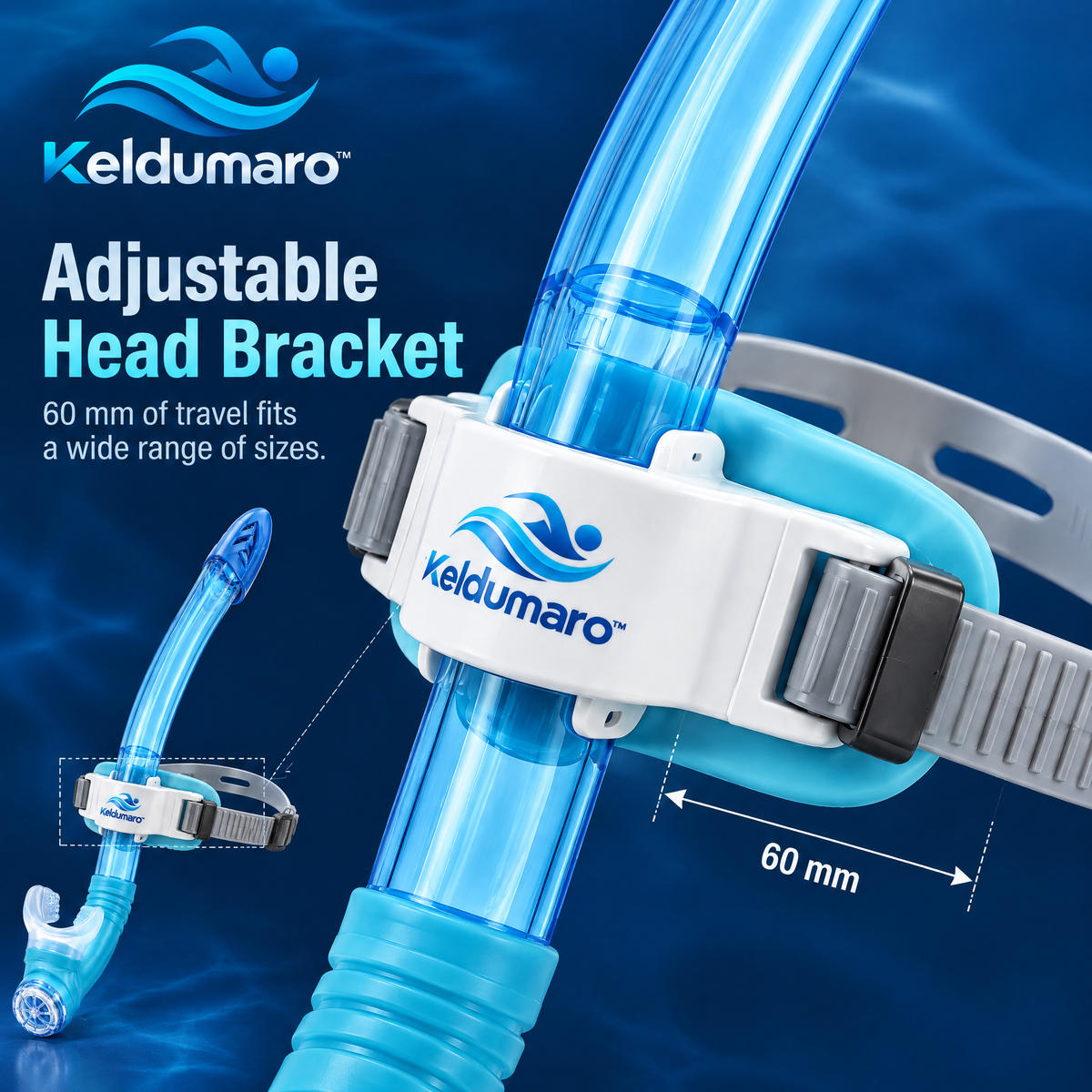Keldumaro™ Low-Profile Silicone Swim Snorkel