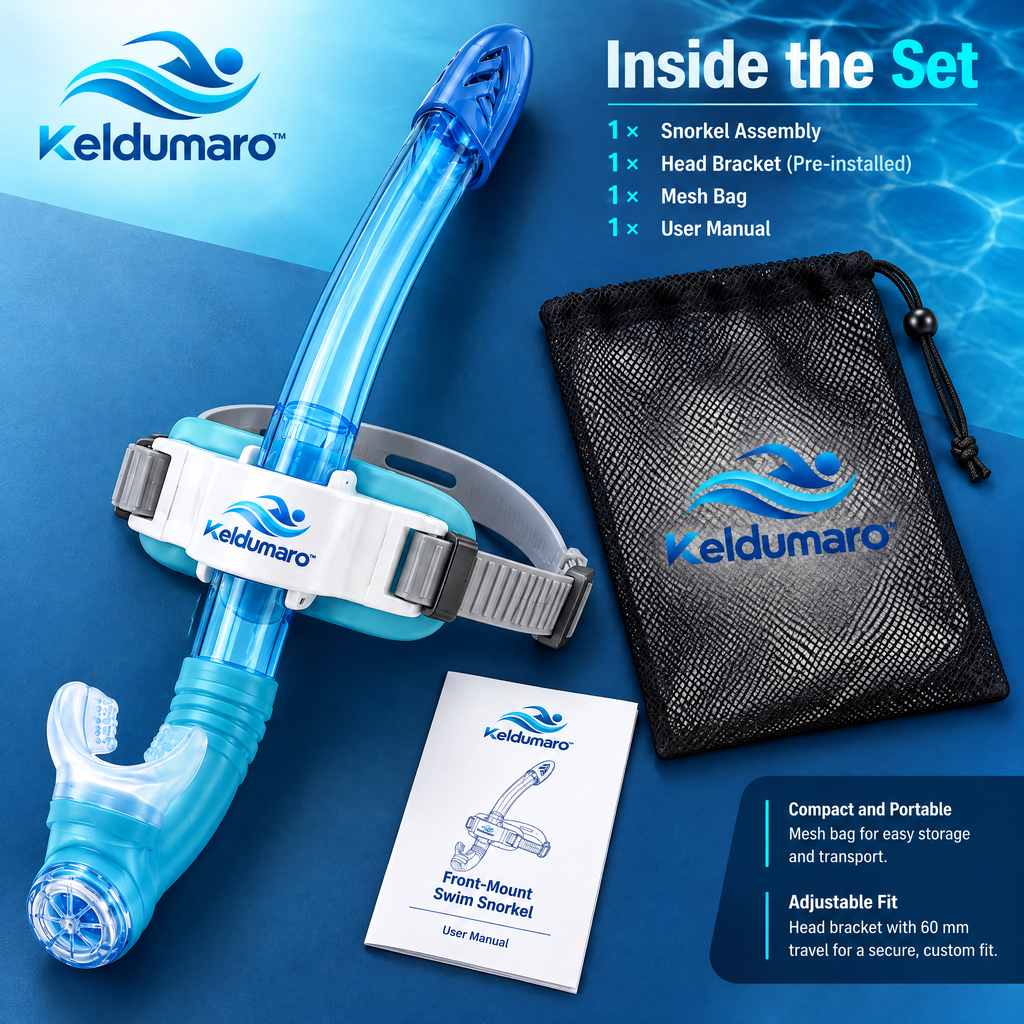 Keldumaro™ Low-Profile Silicone Swim Snorkel